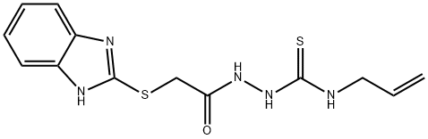 N-allyl-2-[2-(1H-1,3-benzimidazol-2-ylsulfanyl)acetyl]-1-hydrazinecarbothioamide Struktur