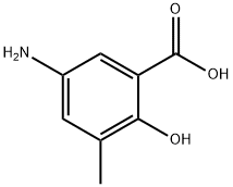 5-AMINO-2-HYDROXY-3-METHYL-BENZOIC ACID Struktur