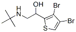 2-tert-Butylamino-1-(3,4-dibromo-2-thienyl)ethanol Struktur