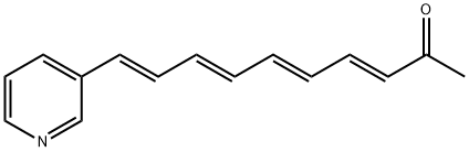 (3E,5E,7E,9E)-10-(3-Pyridyl)-3,5,7,9-decatetrene-2-one Struktur