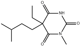 5-Ethyl-5-isopentyl-1-methylbarbituric acid Struktur