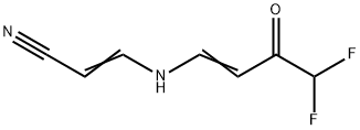 2-Propenenitrile,  3-[(4,4-difluoro-3-oxo-1-butenyl)amino]-  (9CI) Struktur