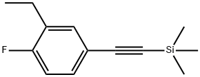 Silane, [(3-ethyl-4-fluorophenyl)ethynyl]trimethyl- (9CI) Struktur