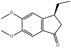 1H-Inden-1-one,3-ethyl-2,3-dihydro-5,6-dimethoxy-,(3S)-(9CI) Struktur