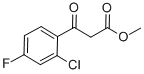 2-CHLORO-4-FLUORO-BETA-OXO-BENZENEPROPANOIC ACID METHYL ESTER Struktur