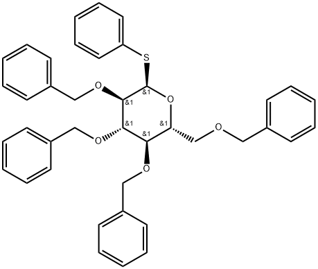 .alpha.-D-Glucopyranoside, phenyl 2,3,4,6-tetrakis-O-(phenylmethyl)-1-thio- Struktur