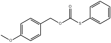 Thiocarbonic acid O-[(4-methoxyphenyl)methyl]S-phenyl ester Struktur