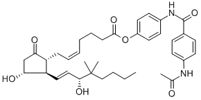 16,16-DIMETHYL PGE2 4-(4-ACETAMIDOBENZAMIDO) PHENYL ESTER Struktur