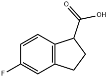 2,3-DIHYDRO-5-FLUORO-1H-INDENE-1-CARBOXYLIC ACID Struktur