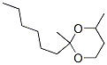 2-Hexyl-2,4-dimethyl-1,3-dioxane Struktur