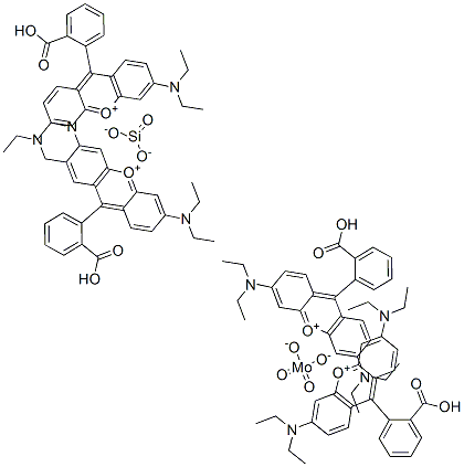 Xanthylium, 9-(2-carboxyphenyl)-3,6-bis(diethylamino)-, molybdatesilicate Struktur