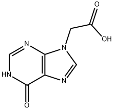 2-(6-oxo-3H-purin-9-yl)acetic acid Struktur