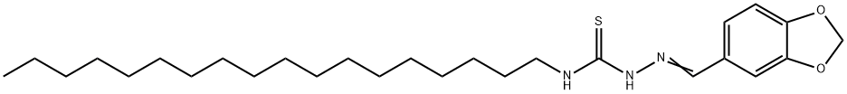 1-(benzo[1,3]dioxol-5-ylmethylideneamino)-3-octadecyl-thiourea Struktur