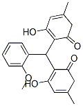 3-hydroxy-2-[(2-hydroxy-4-methyl-6-oxo-1-cyclohexa-1,3-dienyl)-(2-meth oxyphenyl)methyl]-5-methyl-cyclohexa-2,4-dien-1-one Struktur