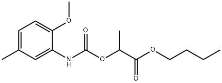 butyl 2-[(2-methoxy-5-methyl-phenyl)carbamoyloxy]propanoate Struktur