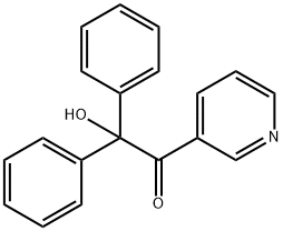 2-hydroxy-2,2-diphenyl-1-pyridin-3-yl-ethanone Struktur