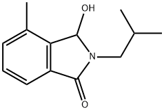 1H-Isoindol-1-one, 2,3-dihydro-3-hydroxy-4-methyl-2-(2-methylpropyl)- (9CI) Struktur