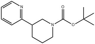 3-(2-Pyridinyl)-1-piperidinecarboxylic acid 1,1<br>-dimethylethyl ester Struktur