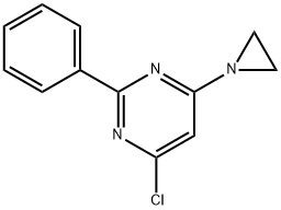 6-(1-Aziridinyl)-4-chloro-2-phenylpyrimidine Struktur