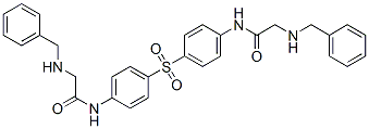 2-(benzylamino)-N-[4-[4-[[2-(benzylamino)acetyl]amino]phenyl]sulfonylp henyl]acetamide Struktur