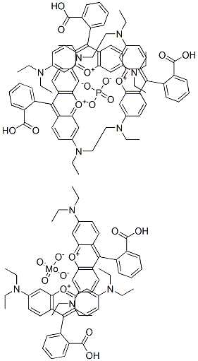 Xanthylium, 9-(2-carboxyphenyl)-3,6-bis(diethylamino)-, molybdatephosphate Struktur