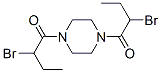 2-bromo-1-[4-(2-bromobutanoyl)piperazin-1-yl]butan-1-one Struktur