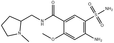 N-[(1-Methyl-2-pyrrolidinyl)methyl]-2-methoxy-4-amino-5-sulfamoylbenzamide Struktur