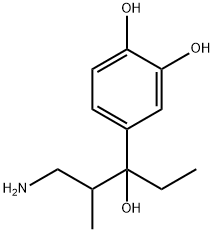 1,2-Benzenediol, 4-(3-amino-1-ethyl-1-hydroxy-2-methylpropyl)- (9CI) Struktur