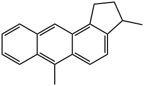 2,3-Dihydro-3,6-dimethyl-1H-cyclopent[a]anthracene Struktur