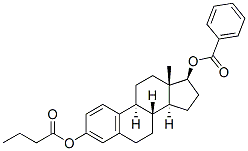 1,3,5(10)-Estratriene-3,17β-diol 17-benzoate 3-butanoate Struktur