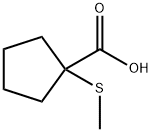 Cyclopentanecarboxylic acid, 1-(methylthio)- (9CI) Struktur