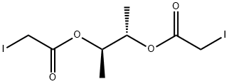 Bis(iodoacetic acid)(1R,2S)-1,2-dimethyl-1,2-ethanediyl ester Struktur