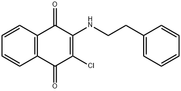 2-chloro-3-(phenethylamino)naphthalene-1,4-dione Struktur