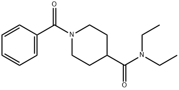 1-benzoyl-N,N-diethyl-piperidine-4-carboxamide Struktur