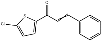 (E)-1-(5-chlorothiophen-2-yl)-3-phenyl-prop-2-en-1-one Struktur