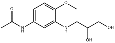 N-[3-[(2,3-dihydroxypropyl)amino]-4-methoxyphenyl]acetamide Struktur