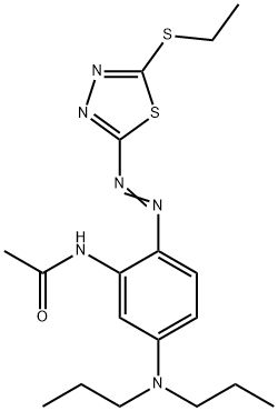 N-[5-(dipropylamino)-2-[[5-(ethylthio)-1,3,4-thiadiazol-2-yl]azo]phenyl]acetamide Struktur