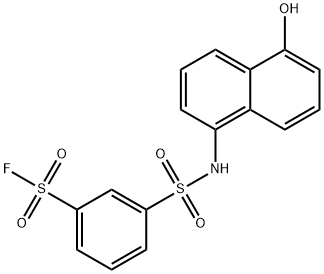 3-[[(5-Hydroxy-1-naphthalenyl)amino]sulfonyl]benzenesulfonic acid fluoride Struktur