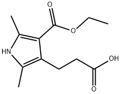 3-(4-ethoxycarbonyl-2,5-dimethyl-1H-pyrrol-3-yl)propanoic acid Struktur