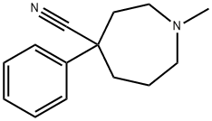 1-methyl-4-phenylperhydroazepine-4-carbonitrile  Struktur