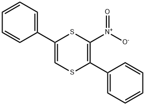 3-nitro-2,5-diphenyl-1,4-dithiine Struktur