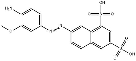 7-(4-Amino-3-methoxyphenylazo)-1,3-naphthalenedisulfonic acid Struktur