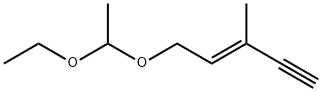 3-Penten-1-yne, 5-(1-ethoxyethoxy)-3-methyl-, (3E)- Struktur