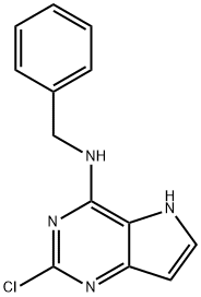 2-CHLORO-N-(PHENYLMETHYL)-5H-PYRROLO[3,2-D]PYRIMIDIN-4-AMINE Struktur