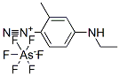 4-(ethylamino)-2-methylbenzenediazonium hexafluoroarsenate Struktur