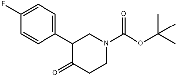 1-BOC-3-(4'-FLUOROPHENYL)-PIPERIDIN-4-ONE Struktur