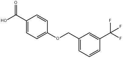 4-{[3-(trifluoromethyl)benzyl]oxy}benzoic acid Struktur