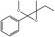 2-ethyl-3-methoxy-2-methyl-3-phenyl-oxirane Struktur