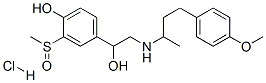 4-hydroxy-alpha-[[[3-(4-methoxyphenyl)-1-methylpropyl]amino]methyl]-3-(methylsulphinyl)benzyl alcohol hydrochloride Struktur