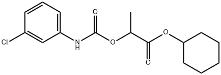 cyclohexyl 2-[(3-chlorophenyl)carbamoyloxy]propanoate Struktur